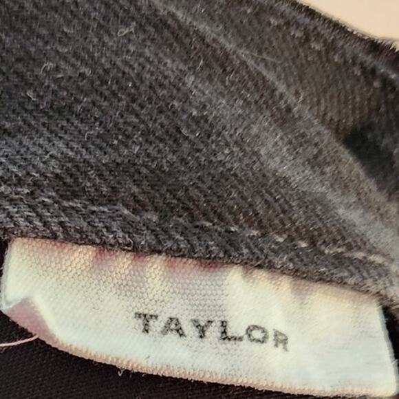 SLVRLAKE Taylor Wide Leg High Rise Pleated Jeans Distressed Frayed Waist - Picture 14 of 16